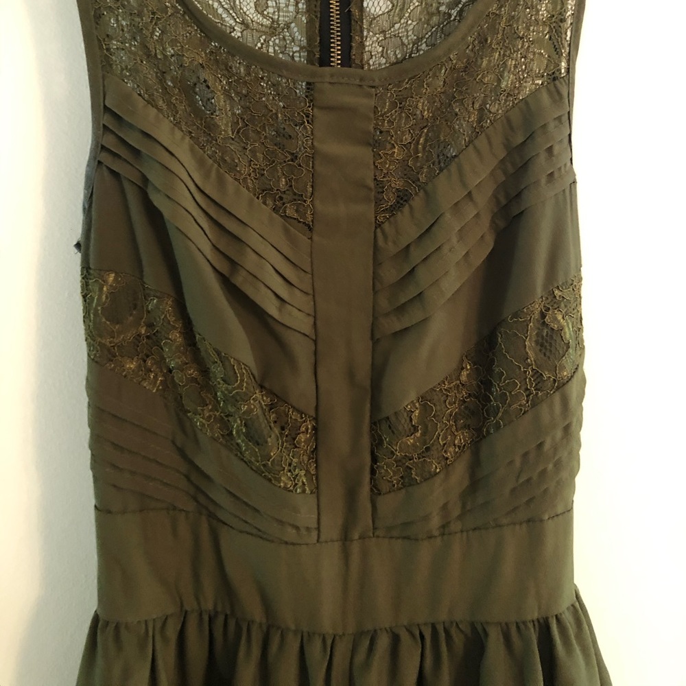 Army Green Lace Romper